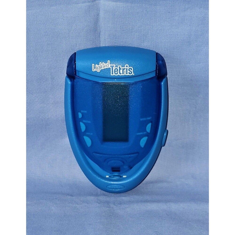 Vintage 2003 Radica Lighted TETRIS Handheld Video Game TESTED - Retro Block Blue